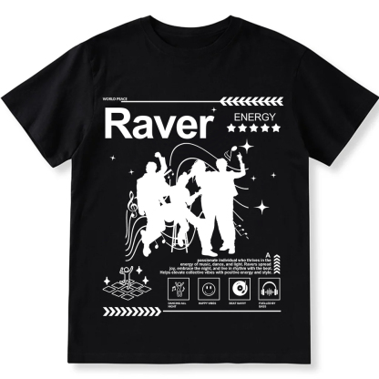 Raver Unisex Fit Cotton T-Shirt wearishow