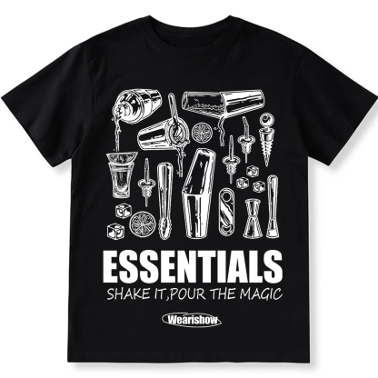 Bartender Essentials Unisex Fit Cotton T-Shirt wearishow