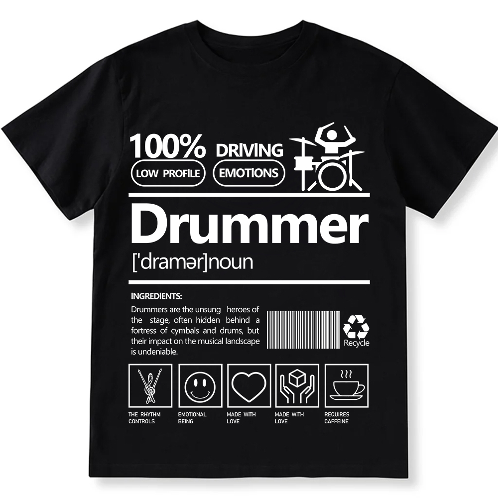 Drummer Unisex Fit Washed T-Shirt wearishow