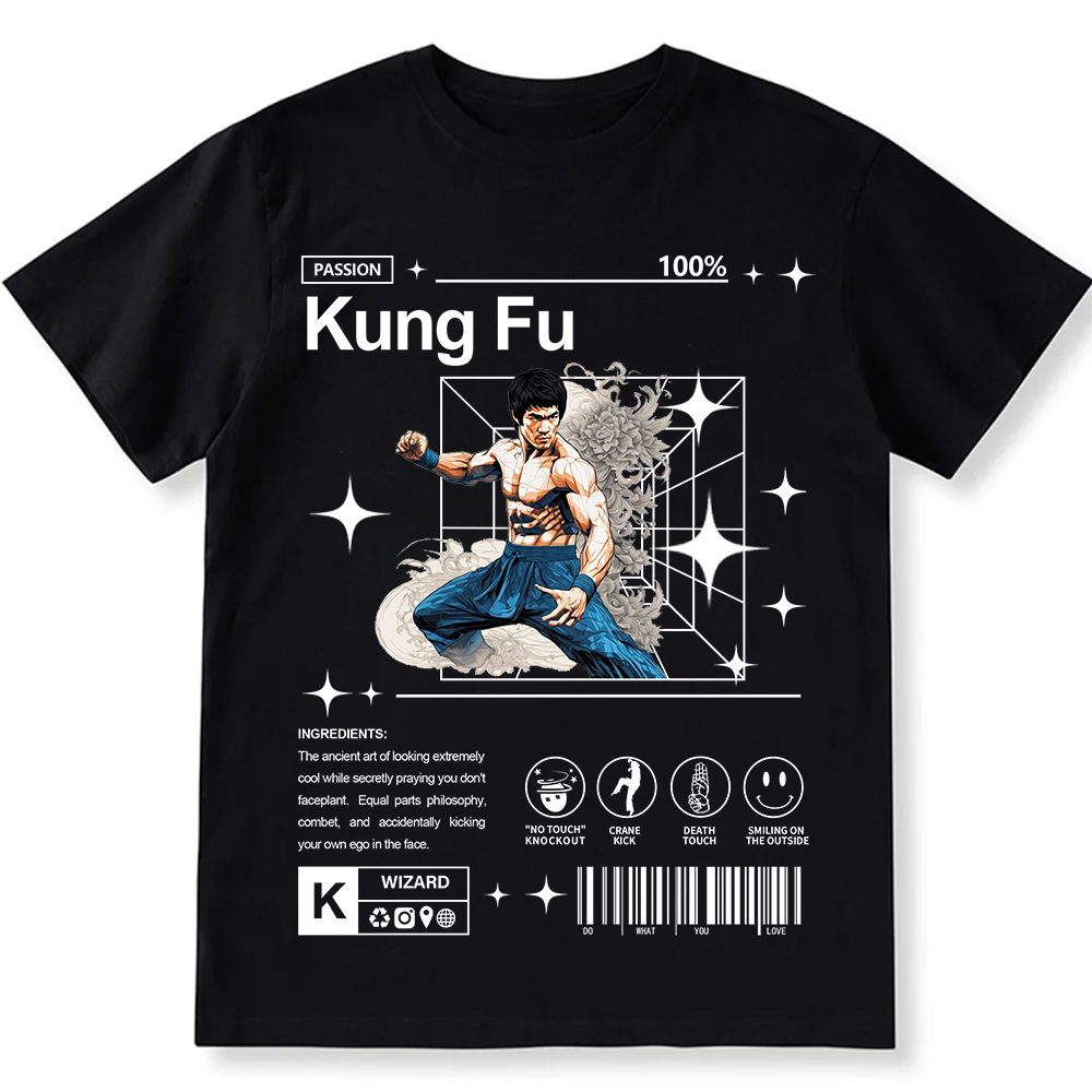 Kung Fu Unisex Fit Cotton T-Shirt wearishow