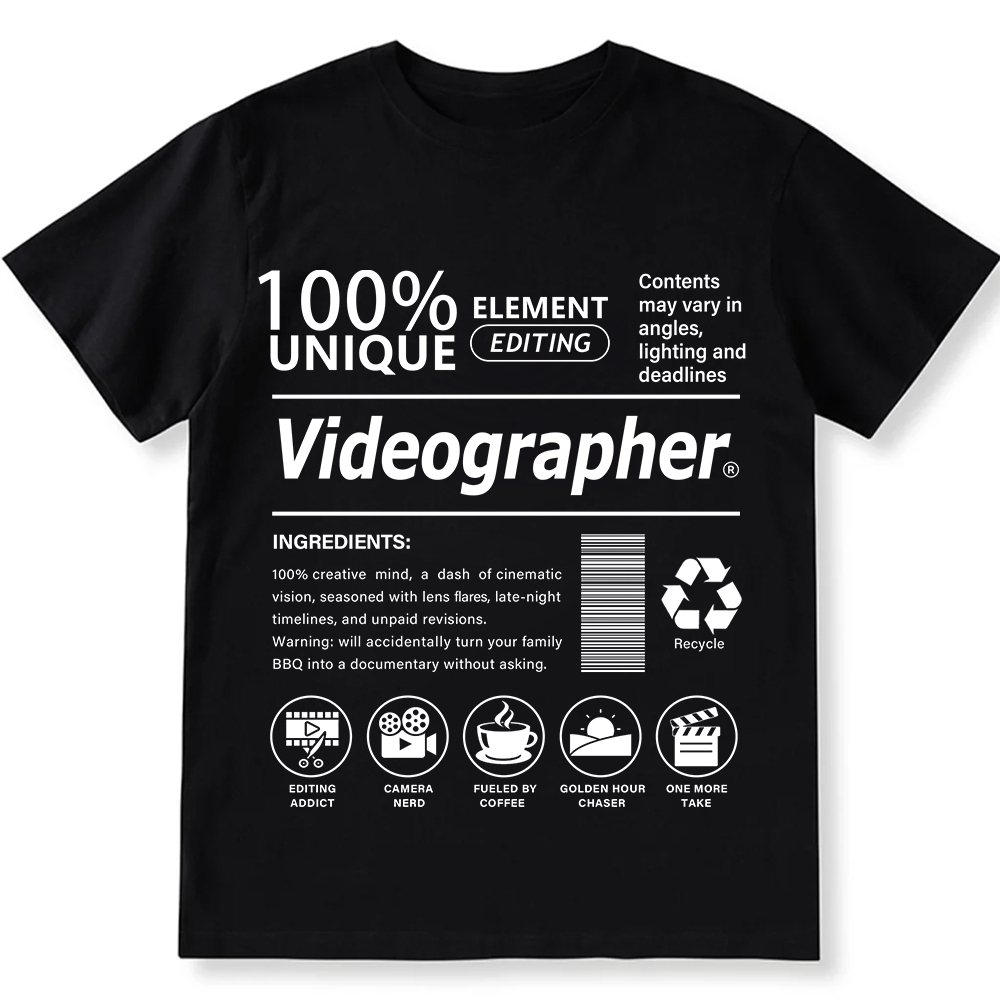Videographer Unisex Fit Cotton T-Shirt wearishow