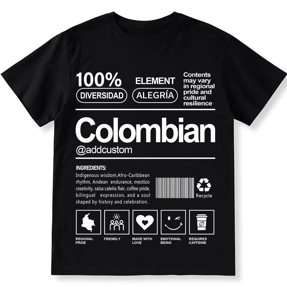 Colombian Addcustom Unisex Fit  Cotton T-Shirt wearishow