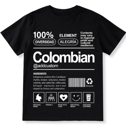 Colombian Addcustom Unisex Fit  Cotton T-Shirt wearishow