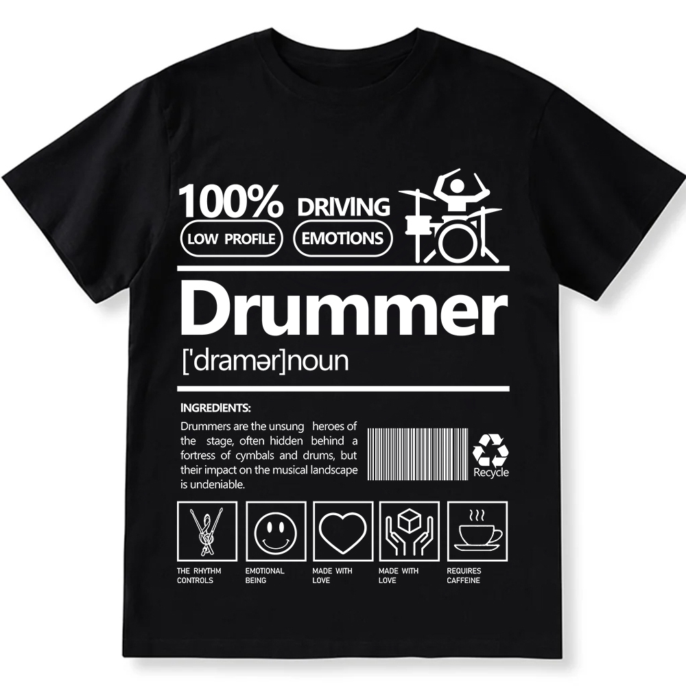 Drummer Unisex Fit Washed T-Shirt wearishow
