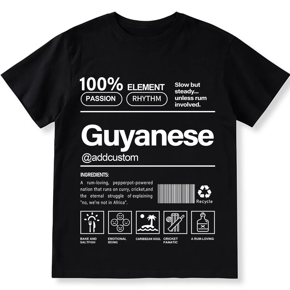 Guyanese Addcustom Unisex Fit  Cotton T-Shirt wearishow