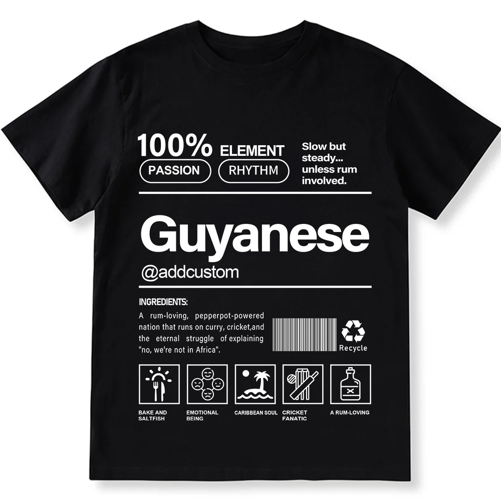 Guyanese Addcustom Unisex Fit Cotton T-Shirt wearishow