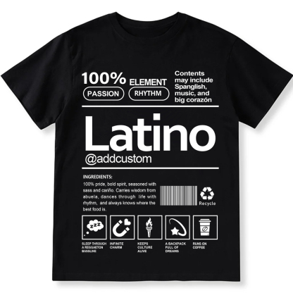 Latino Addcustom Unisex Fit  Cotton T-Shirt wearishow