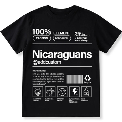 Nicaraguans Addcustom Unisex Fit  Cotton T-Shirt wearishow