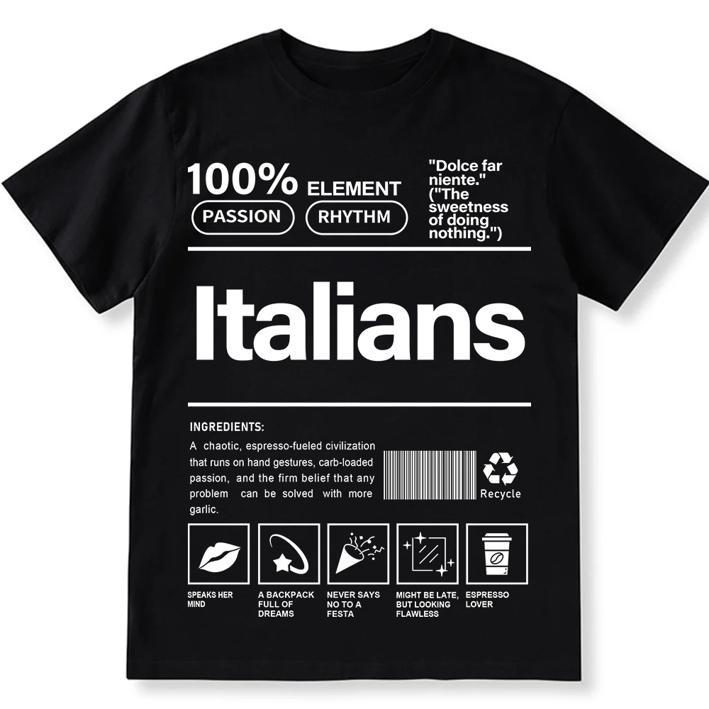 Italians Unisex Fit  Cotton T-Shirt wearishow