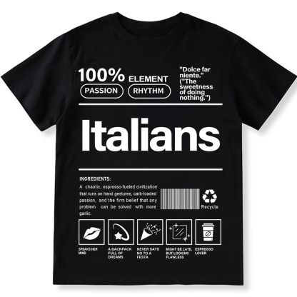 Italians Unisex Fit  Cotton T-Shirt wearishow