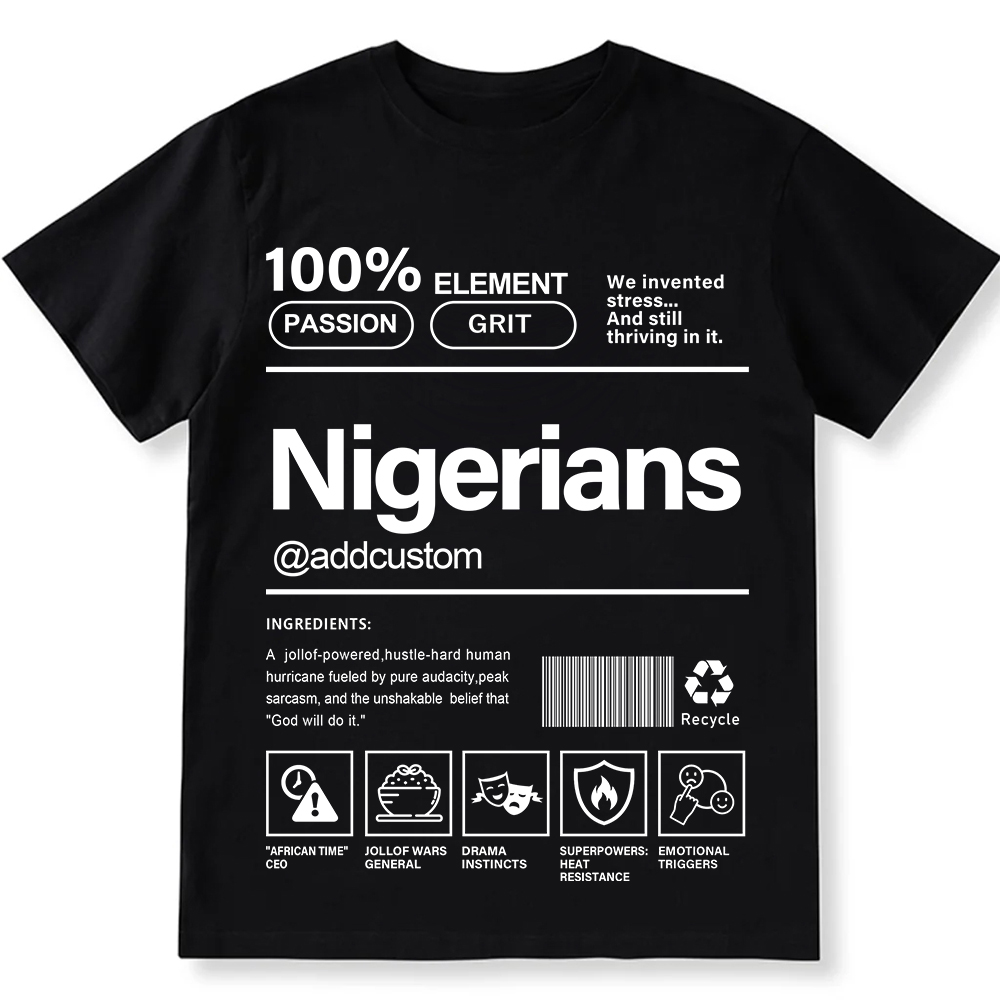 Nigerians Addcustom Unisex Fit  Cotton T-Shirt wearishow