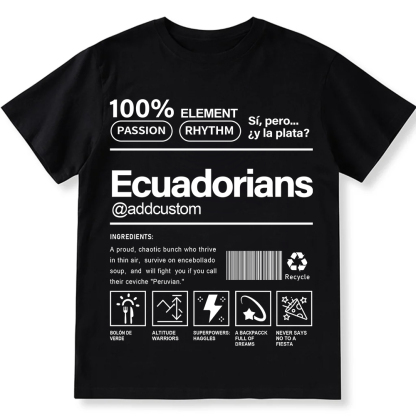 Ecuadorians Addcustom Unisex Fit  Cotton T-Shirt wearishow