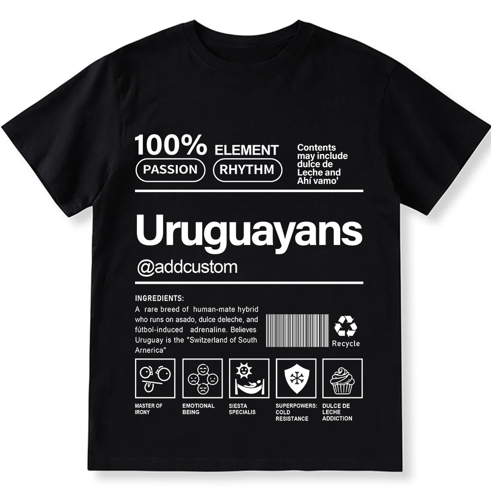 Uruguayans Addcustom Unisex Fit Cotton T-Shirt wearishow