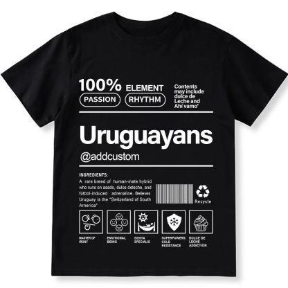 Uruguayans Addcustom Unisex Fit  Cotton T-Shirt wearishow