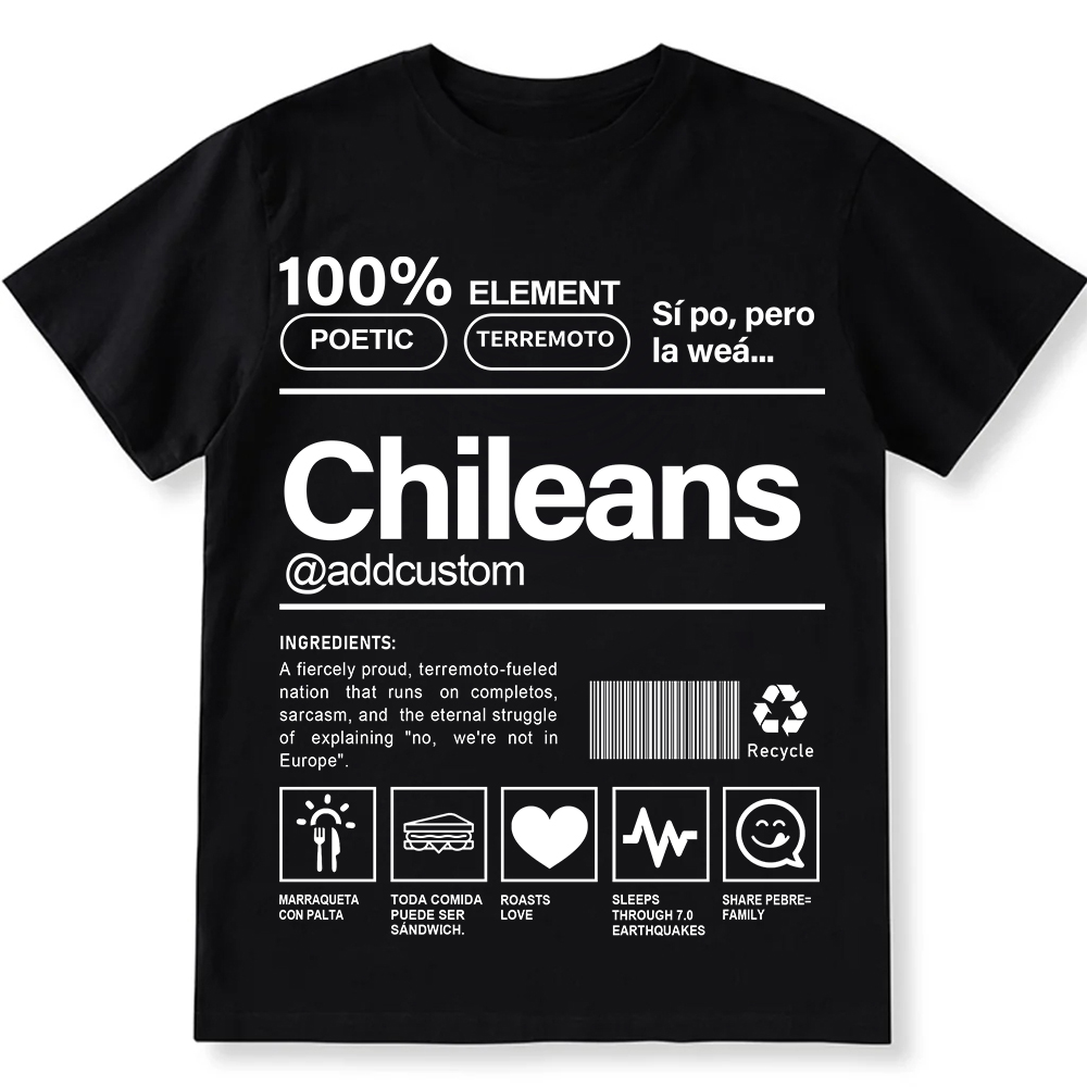 Chileans Addcustom Unisex Fit  Cotton T-Shirt wearishow
