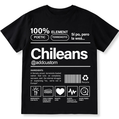 Chileans Addcustom Unisex Fit  Cotton T-Shirt wearishow