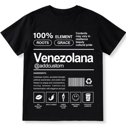 Venezolana Addcustom Unisex Fit  Cotton T-Shirt wearishow