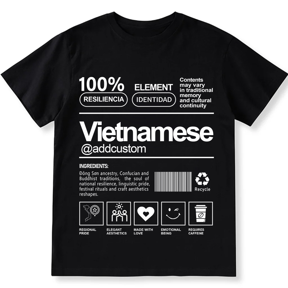 Vietnamese Addcustom Unisex Fit  Cotton T-Shirt wearishow