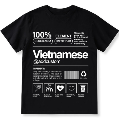 Vietnamese Addcustom Unisex Fit  Cotton T-Shirt wearishow