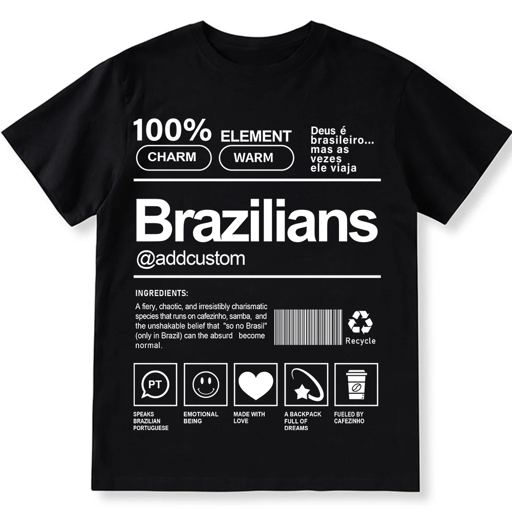 Brazilians Addcustom Unisex Fit  Cotton T-Shirt wearishow