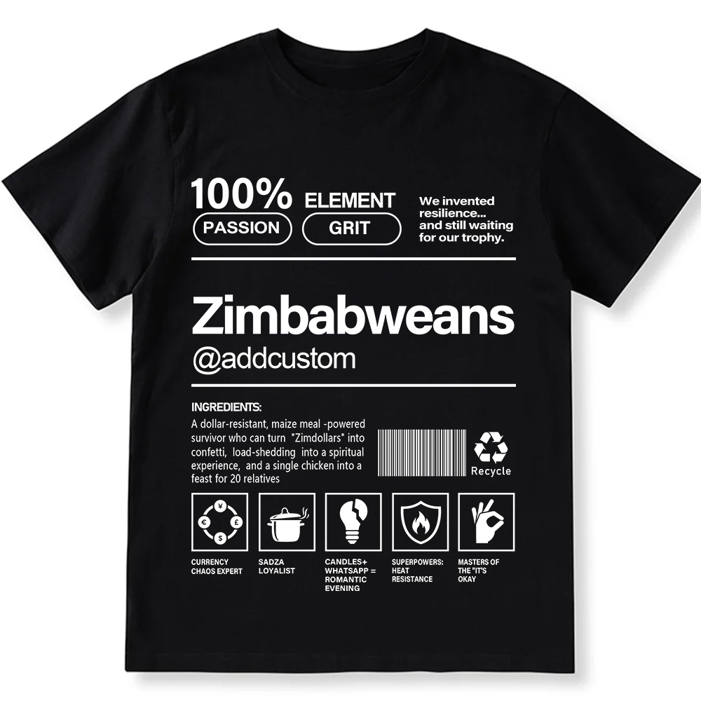 Zimbabweans Addcustom Unisex Fit  Cotton T-Shirt wearishow