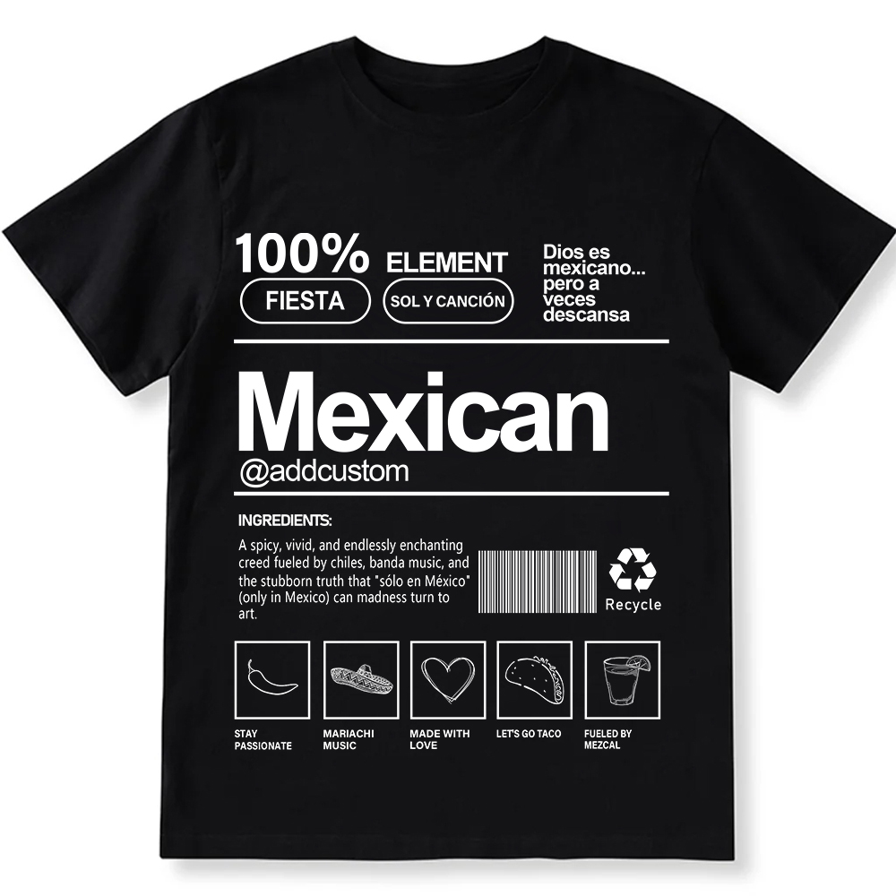 Mexican Addcustom Unisex Fit  Cotton T-Shirt wearishow