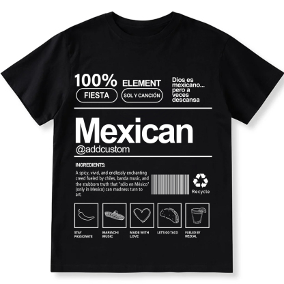 Mexican Addcustom Unisex Fit  Cotton T-Shirt wearishow