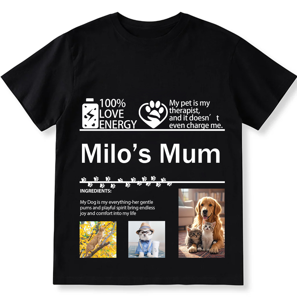 Pets Photos Creative Customized Unisex Fit T-Shirt wearishow