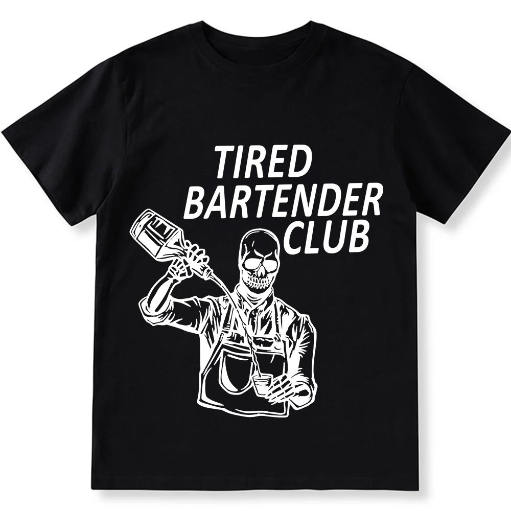 Tired Bartender Club Unisex Fit  Cotton T-Shirt wearishow