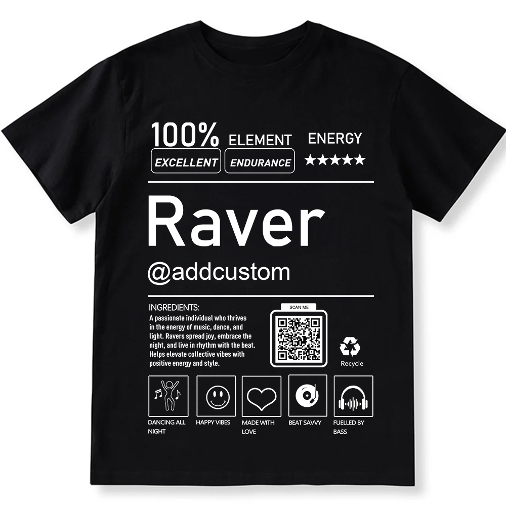 Ravel QR Code Personalized Custom Unisex Fit T-Shirt wearishow