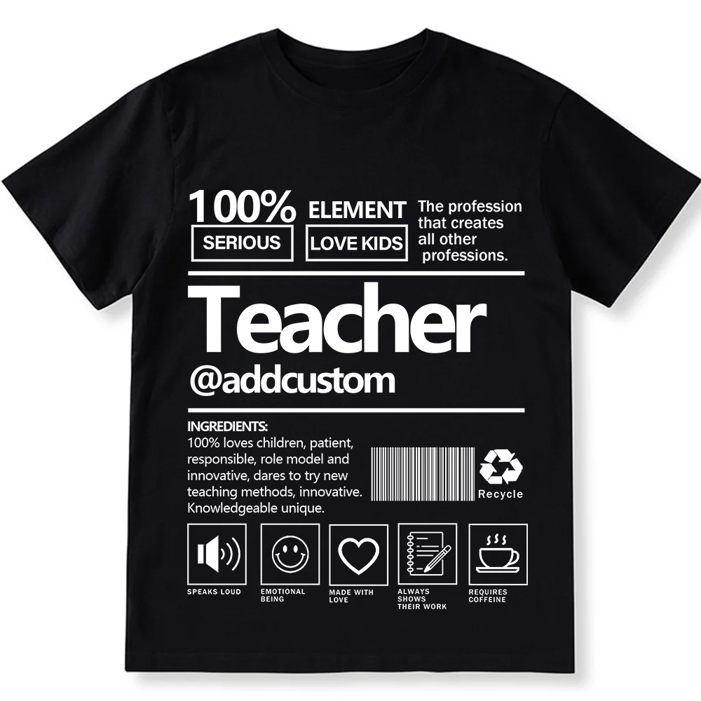 Teacher Addcustom- Personalized Custom Unisex Fit T-Shirt wearishow
