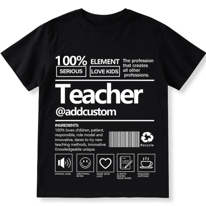 Teacher Addcustom- Personalized Custom Unisex Fit T-Shirt wearishow