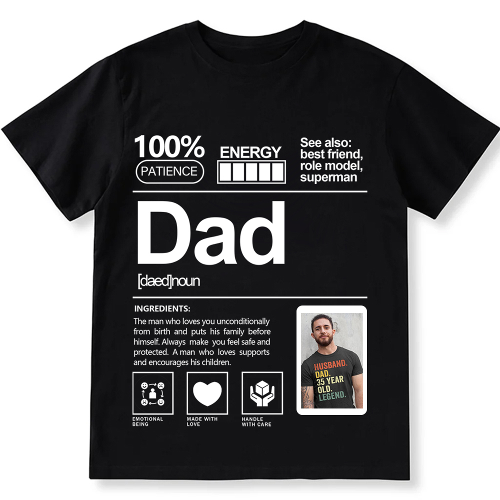 Addcustom  Photo Dad Personalized Custom Unisex Fit T-Shirt wearishow
