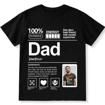 Addcustom  Photo Dad Personalized Custom Unisex Fit T-Shirt wearishow