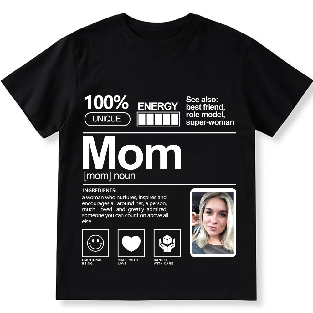 Addcustom  Photo Mom Personalized Custom Unisex Fit T-Shirt wearishow