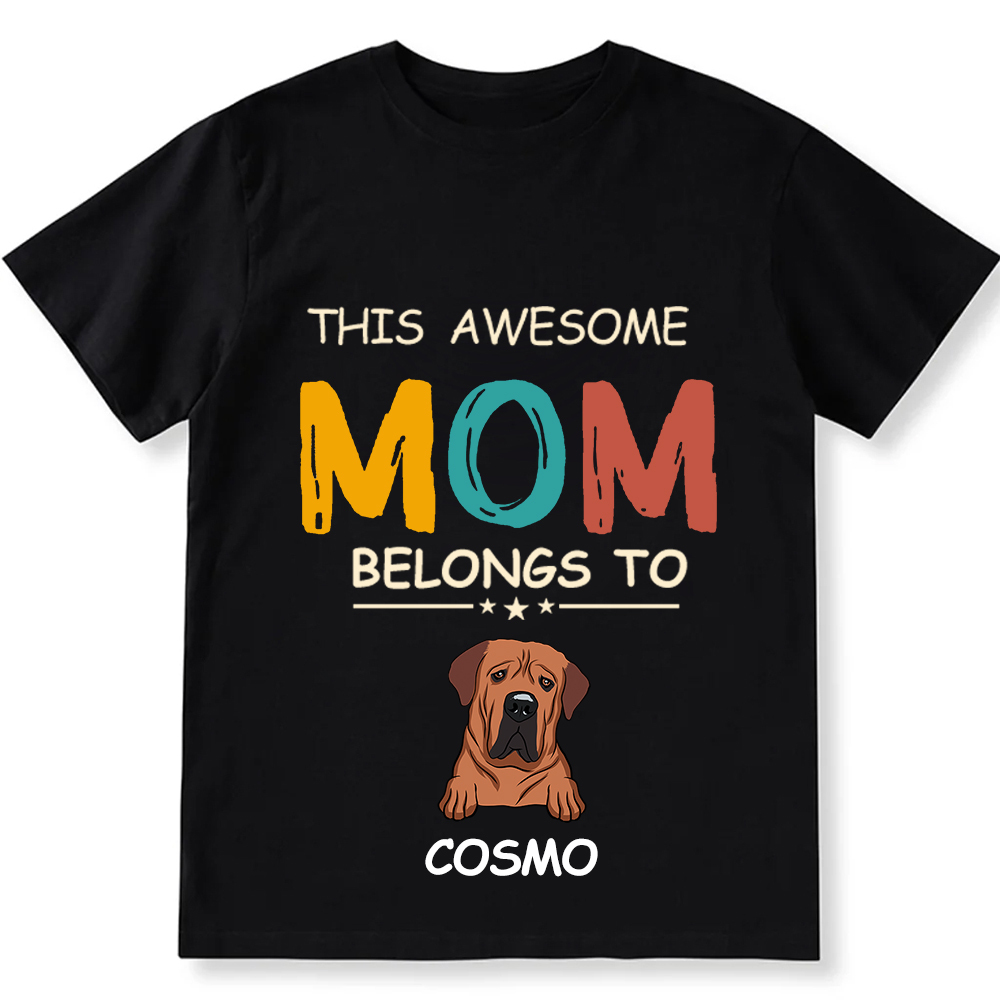 This Awesome Mom/Dad Belongs To - Personalized Custom Unisex T-shirt