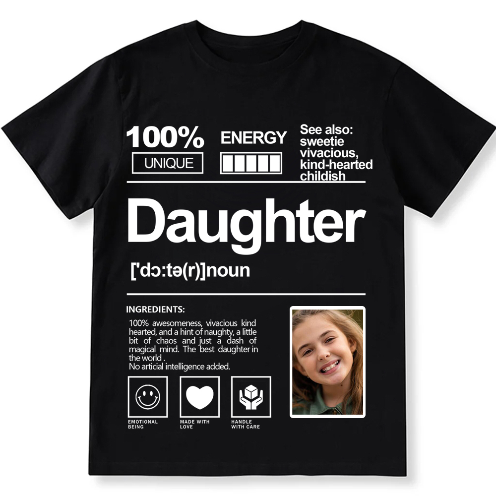Addcustom Photo Dauthter Personalized Custom Unisex Fit T-Shirt wearis