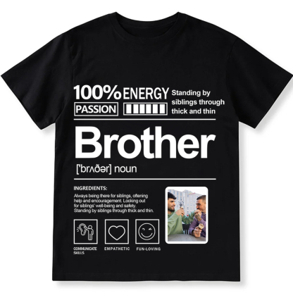 Addcustom  Photo Brother Personalized Custom Unisex Fit T-Shirt wearishow