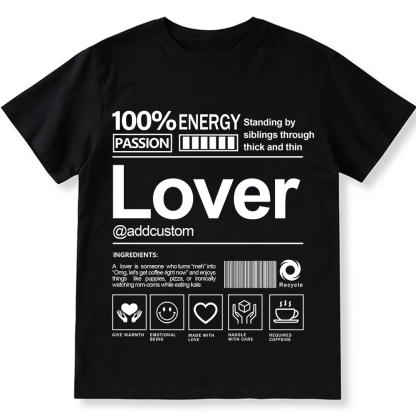 Addcustom Lover Personalized Custom Unisex Fit T-Shirt wearishow