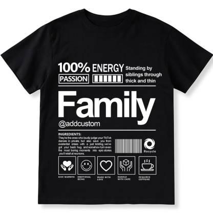 Addcustom Family Personalized Custom Unisex Fit T-Shirt wearishow