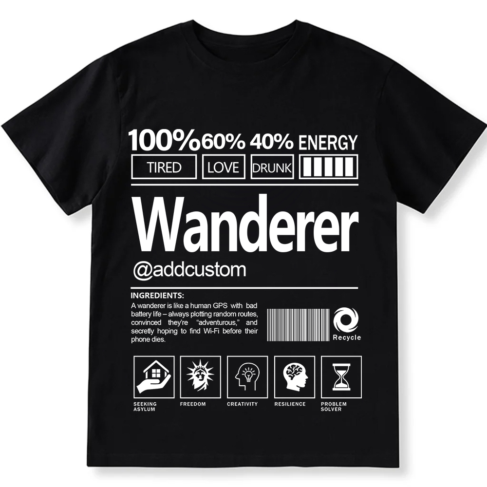 Addcustom Wanderer Personalized Custom Unisex Fit T-Shirt wearishow