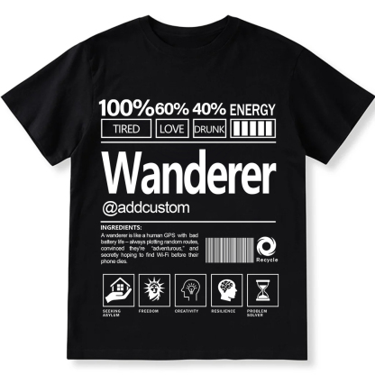 Addcustom Wanderer Personalized Custom Unisex Fit T-Shirt wearishow
