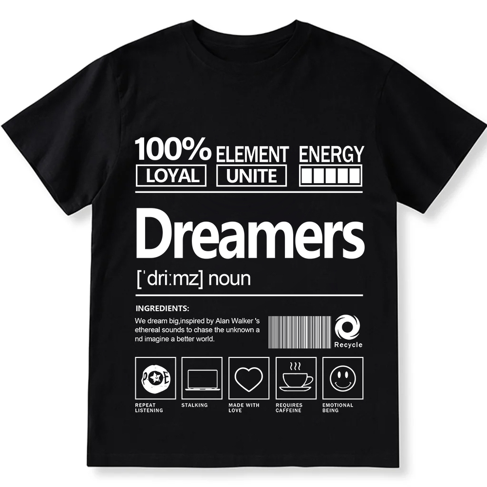 Dreamers Unisex Fit Cotton T-Shirt wearishow