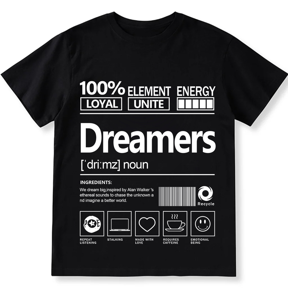 Dreamers Unisex Fit Cotton T-Shirt wearishow