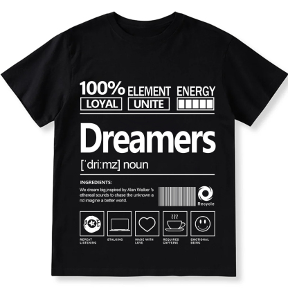Dreamers Unisex Fit Cotton T-Shirt wearishow