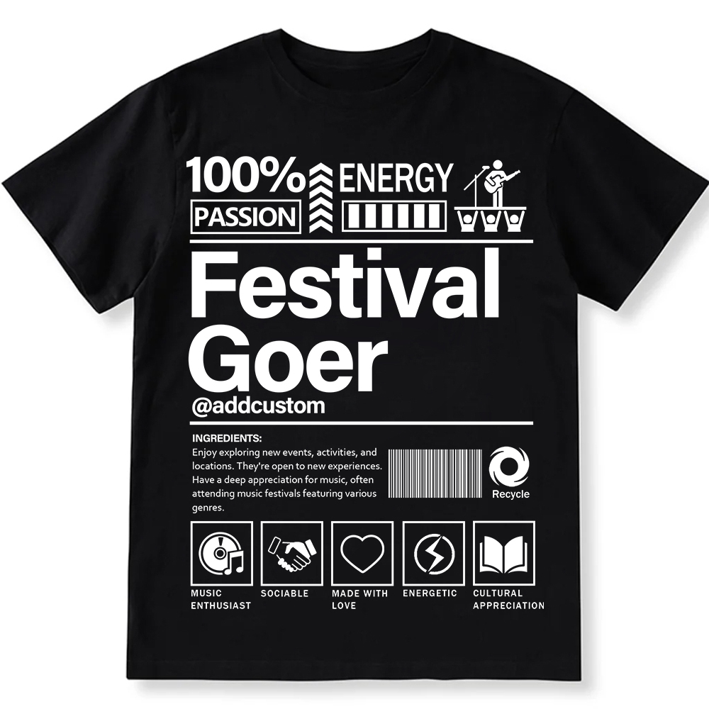 Addcustom Festival Gover Personalized Custom Unisex Fit Cotton T-Shirt