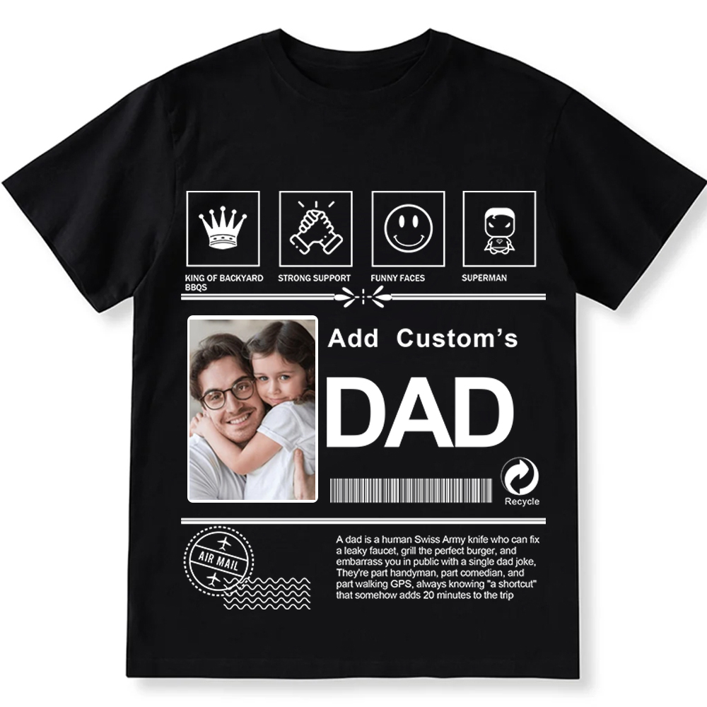 Dad Custom Unisex Fit Cotton T-Shirt wearishow