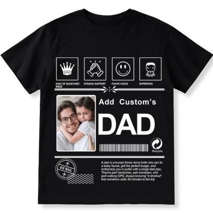 Dad Custom Unisex Fit Cotton T-Shirt wearishow