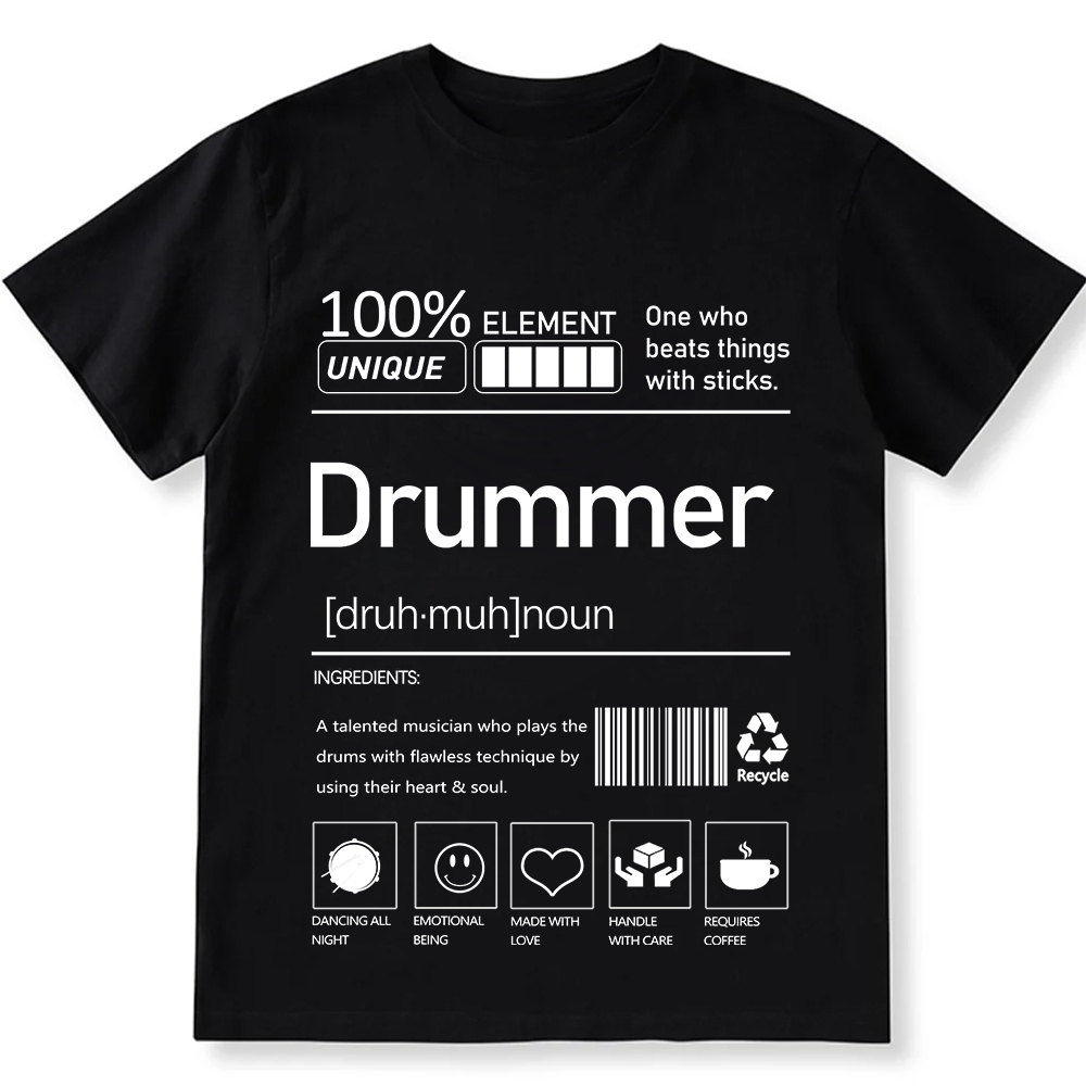 Drummer Unisex Fit Cotton T-Shirt wearishow