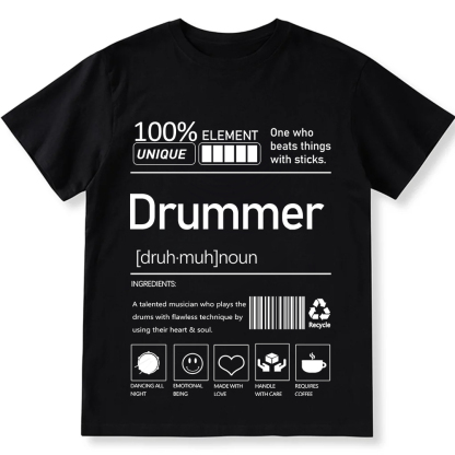 Drummer  Unisex Fit Cotton T-Shirt wearishow
